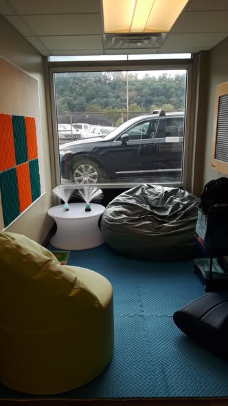 Sensory Space - calming visuals and seating